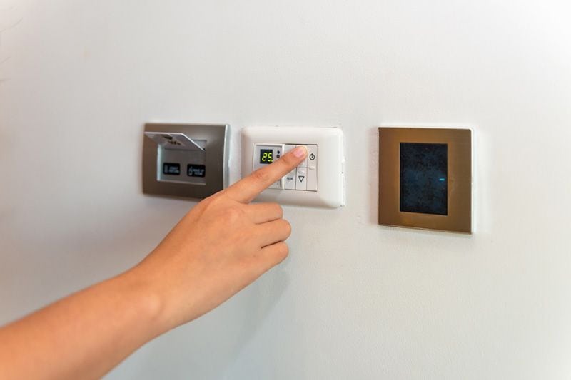 Image of three control panels for home HVAC systems. Heat Pump Versus Furnace.